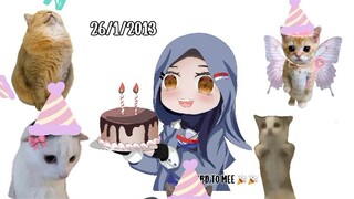 HBD too mee😘🥳🥳 //Di saluran i udah face reveal😱😱