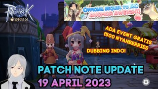 PATCH NOTE UPDATE ADA DUBBING BAHASA INDO CUY RAGNAROK ORIGIN