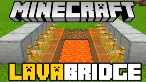 How to make a Lava Bridge in Minecraft | MCPE PS4 Xbox Windows10 Switch
