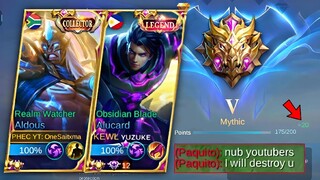 ALDOUS MET YUZUKE IN SOLO RANK AGAINST MYTHICAL GLORY ENEMY | EPIC COMEBACK🔥