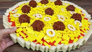 Lego พิซซ่าที่ใหญ่ที่สุด - Lego In Real Life 12 / Stop Motion Cooking & ASMR