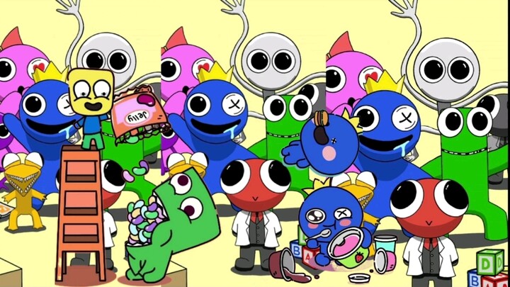 Rainbow Friends: All of them are cute rainbow friends who can eat, dance and be cute!