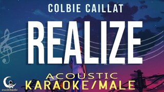 REALIZE - Colbie Caillat( Acoustic Karaoke/Male Key )