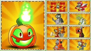 Plants vs Zombies 2 Jack O'Lantern MAX Level vs Hard Level Zombies PvZ 2 Gameplay