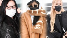 JISOO&JENNIE&ROSÉ went to Hong Kong, China for a concert, ICN departure