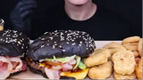 Hamburger Gà Nuggets Dừa Tôm Mukbang ASMR  #amthuc #monngon