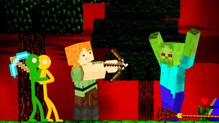 [Stickman] vs Minecraft Stickman phiên bản Zombie Apocalypse | Xin chúc mừng các fan!