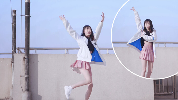 ❤ 16-year-old girl dances to Rainbow Beats in balcony❤ (｀・ω・´)