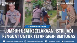 Cerita Haru Brigpol Zulfikar Lumpuh Akibat Kecelakaan, Gigih Bertugas Pakai Kruk, Istri Jadi Penguat