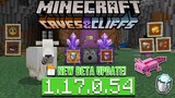 MCPE VERSI 1.17.0.54 NEW UPDATE! | SCREAMING GOATS + NEW TEXTURE FEATURES & CAVE GEN!