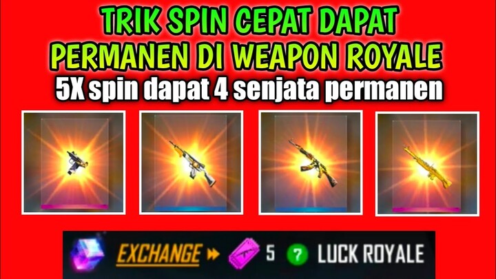CARA MUDAH DAPAT SENJATA DI WEAPON ROYALE PERMANEN | FREE FIRE 2021