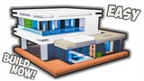 Cara Membuat Rumah Modern Simple ! || Minecraft Modern Pt.4