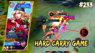 HARD LANCELOT CARRY THE GAME | LANCELOT GAMEPLAY #233 | MOBILE LEGENDS BANG BANG