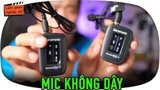 Test thử 2 bộ mic không dây kèm hộp sạc - Saramonic Blink 500 pro b2