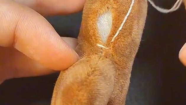 Tampilan lambat｜Tutorial buatan tangan tentang menjahit jarum tersembunyi untuk boneka
