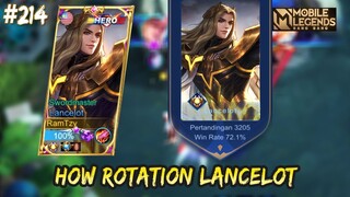 HOW MY LANCELOT ROTATION ? | LANCELOT GAMEPLAY #214 | MOBILE LEGENDS BANG BANG