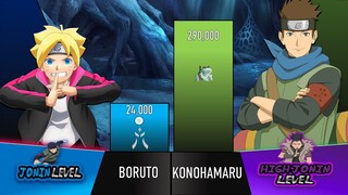 BORUTO VS KONOHAMARU POWER LEVELS🔥 || All Power Levels