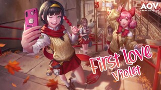 Berguling dengan seragam sekolah, Violet jadi imut banget! - First Love Violet - Garena AOV