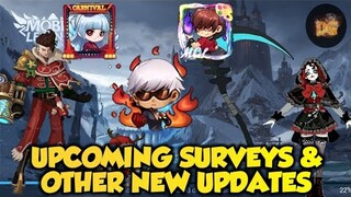 UPCOMING SURVEYS & OTHER NEW UPDATES | Mobile Legends: Bang Bang!