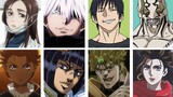 How many characters have the same voice actors in "Jujutsu Kaisen" and "JOJO"?