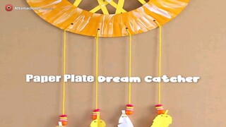 Paper plate dream catcher