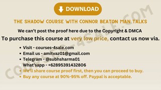 The Shadow Course With Connor Beaton Man Talks