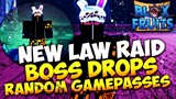 Random Gamepass Drop - New Blox Fruits LAW Raid Boss!