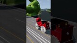 Big & Small Train Spider-Man with Saw Wheels vs Hulk | BeamNG.Drive