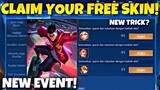 GET YOUR FREE SKIN MOBILE LEGENDS / FREE SKIN NEW EVENT ML - NEW EVENT MOBILE LEGENDS 2021