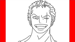 How To Draw Zoro From One Piece - Step By Step Drawing