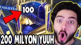 100 GEN 200 MİLYONLUK OYUNCU ! TOTY VE HEROES PAKET AÇILIMI FC Mobile