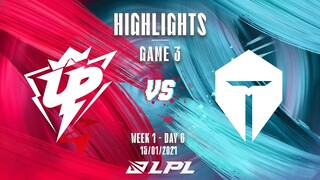 [Highlights] UP vs. TES - Game 3 | Tuần 1 Ngày 6 | LPL Mùa Xuân 2022