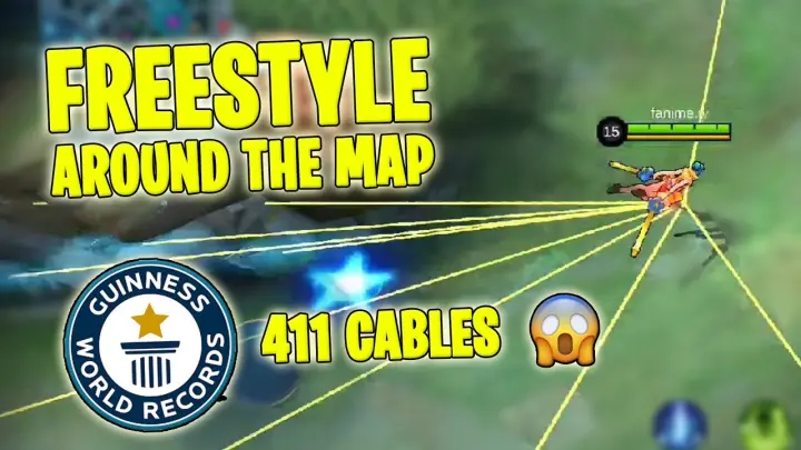WORLD RECORD!!! FREESTYLE AROUND THE MAP TOOK ME 1000 CABLES😱😱