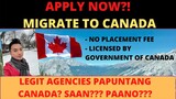 PINOY MIGRATE TO CANADA I LEGIT AGENCIES PAPUNTA SA CANADA I Buhay Sa Canada  I  Pinoy TIPS