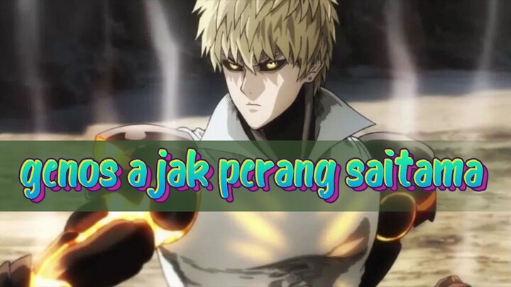 Momen Saitama latihan bersama genos mode santuy