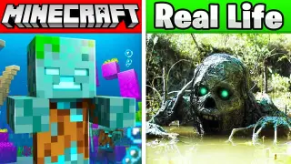 MINECRAFT MOBS IN REAL LIFE! (animals, items, blocks)