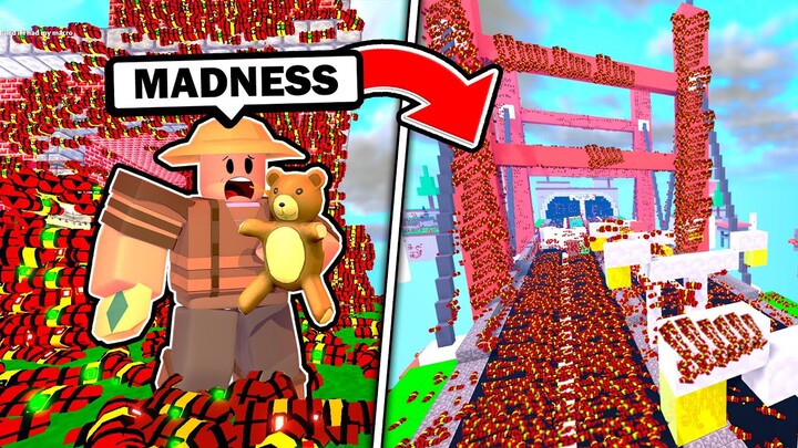 Covering the ENTIRE MAP with REMOTE EXPLOSIVES! in Roblox Bedwars