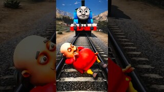 GTA V: SHIVA SAVING MOTU PATLU FROM THOMAS THE TRAIN #shorts #trains