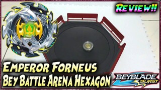 [REVIEW] EMPEROR FORNEUS "B-106" & BEY STADIUM ARENA HEXAGON 🔥 BEYBLADE INDONESIA