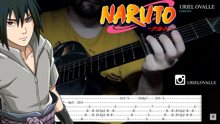 TUTORIAL Hyuohaku - Naruto + Guitar Tabs (Sasuke Theme Song)