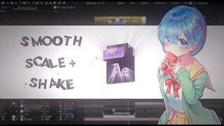 after effects tutorial - smooth scale+shake (extra rotation).