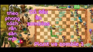 Chơi Cá Sấu ăn zombies theo phong cách rắn săn mồi-Plant vs zombie 2