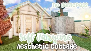 No Gamepass Soft Fairycore Aesthetic White Cottage  Speedbuild and Tour - iTapixca Builds