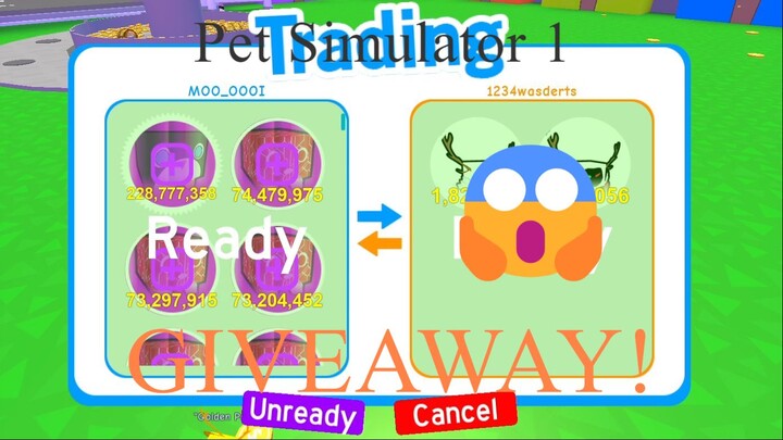 FREE GOLD PET GIVEAWAY In Pet Simulator 1