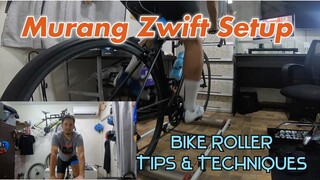 ZWIFT on a budget, using SPEED SENSOR AND BIKE ROLLERS | Tips how to ride on rollers