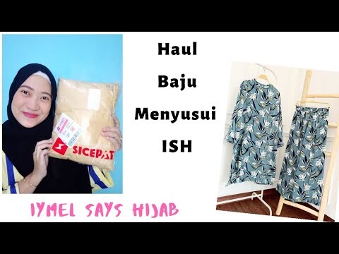 Unboxing, haul & try on baju busui ISH - review outfit ibu menyusui dari iymel says hijab - wildamoi