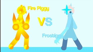 Frostiggy Vs Fire Piggy - Battle Of Water and Fire - Stick Nodes Roblox Piggy Animation