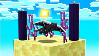 ENDER DRAGON BATTLE ON ONE BLOCK! (EP 19)