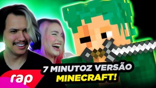 REACT: Rap do Zoro (7 Minutoz/One Piece) - VERSÃO MINECRAFT