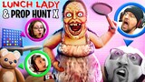 Chubby Lunch Lady Chase & Tallest Roblox Prop Hunt X Map: TOY STORE Mashup (FGTeeV 2-Games in 1)